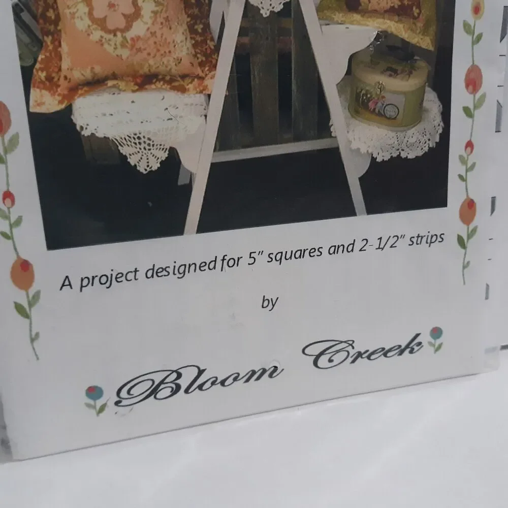 Pillow Sewing Pattern NEW Bloom Creek Triplets Applique Home Decor Living Room